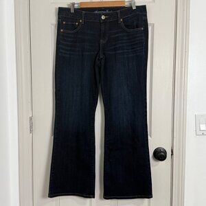 American Eagle Favorite Boyfriend Jeans Womens 14 Blue VTG Y2K Wide Leg Stretch